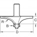 Trend C190 Bearing Guided Thumb Mould Radius44mm  - 1/2" Shank